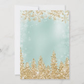 Invitation Mariage d'hiver dans la neige verte (Dos)