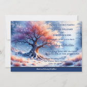 Invitation Mariage d'hiver dans l'arbre magique (Devant)