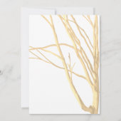 Invitation Mariage d'hiver d'arbre simple rustique d'automne (Dos)