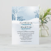 Invitation Mariage d'hiver de Milou - bleu glacier (Debout devant)