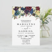 Invitation Mariage d'hiver de Noël aquarelle florale (Debout devant)