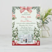 Invitation Mariage d'hiver de Noël élégant (Debout devant)