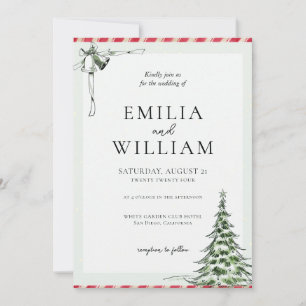 Invitation Mariage d'hiver de Noël élégant