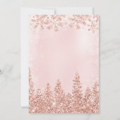 Invitation Mariage d'hiver de Noël en pin d'or rose (Dos)