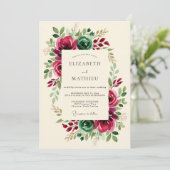 Invitation Mariage d'hiver Deluxe Bourgogne (Debout devant)