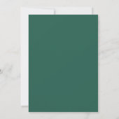 Invitation Mariage d'hiver digne et vert pin (Dos)