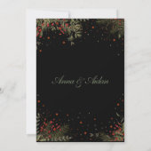 Invitation Mariage d'hiver Élégance moderne inspirante (Dos)