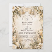 Invitation Mariage d'hiver élégant (Devant)