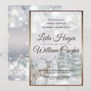 Invitation Mariage d'hiver élégant