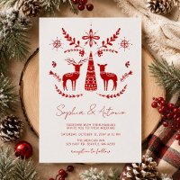 Mariage d'hiver en bois nordique Buck and Doe