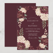 Invitation Mariage d'hiver en Bourgogne (Devant / Derrière)