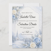Invitation Mariage d'hiver enchanté (Devant)