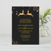 Invitation Mariage d'hiver entre deux jeunes rennes (Debout devant)