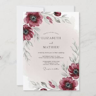 Invitation Mariage d'hiver éthéré en Bourgogne