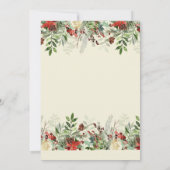 Invitation Mariage d'hiver Fête des mariées de baies florales (Dos)