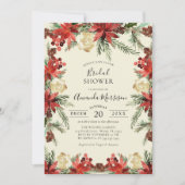 Invitation  Mariage d'hiver Fête des mariées de Noël (Devant)