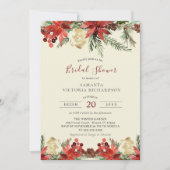 Invitation Mariage d'hiver Fête des mariées de Noël (Devant)