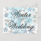Invitation mariage d'hiver Flammes de neige (Devant)