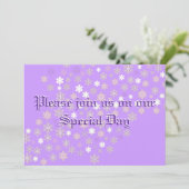 Invitation Mariage d'Hiver Flocons de Neige (Debout devant)