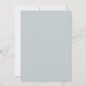 Invitation Mariage d'hiver flocons de neige bleu gris (Dos)