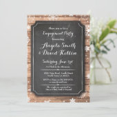 Invitation Mariage d'hiver Floral Flocon de neige Fiançailles (Debout devant)