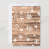 Invitation Mariage d'hiver Floral Flocon de neige Fiançailles (Dos)