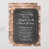 Invitation Mariage d'hiver Floral Flocon de neige Fiançailles (Devant / Derrière)