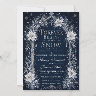 Invitation Mariage d'hiver : Forever Begins