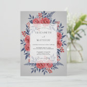 Invitation Mariage d'hiver formel en Bourgogne (Debout devant)