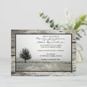 Invitation Mariage d'hiver | Frost rustique | Brume | Arbre | (Debout devant)