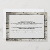 Invitation Mariage d'hiver | Frost rustique | Brume | Arbre | (Dos)