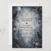 Invitation Mariage d'hiver gothique romantique (Devant)