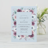 Invitation Mariage d'hiver impérial burgundy (Debout devant)