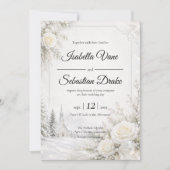 Invitation Mariage d'hiver intemporel (Devant)