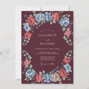 Invitation Mariage d'hiver majestueux en Bourgogne