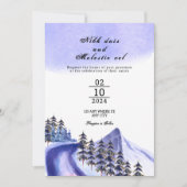 Invitation Mariage d'hiver Modèle modifiable des arbres de mo (Devant)