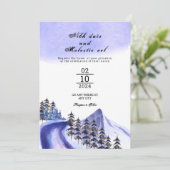 Invitation Mariage d'hiver Modèle modifiable des arbres de mo (Debout devant)