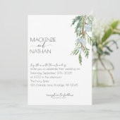 Invitation Mariage d'hiver moderne Berries décongelées Invita (Debout devant)