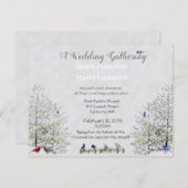 Invitation Mariage d'hiver-Nature Thème : (Devant / Derrière)