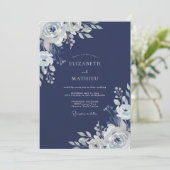 Invitation Mariage d'hiver naval brusque (Debout devant)