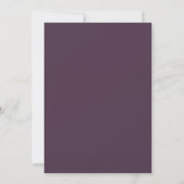 Invitation Mariage d'hiver opulent prune (Dos)