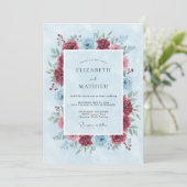 Invitation Mariage d'hiver peinturluré de Bourgogne (Debout devant)