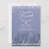 Invitation Mariage d'hiver pin lac blanc (Devant)