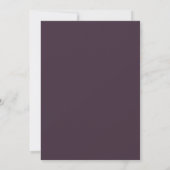 Invitation Mariage d'hiver profond prune maussade (Dos)