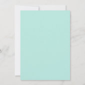 Invitation Mariage d'hiver raffiné turquoise (Dos)