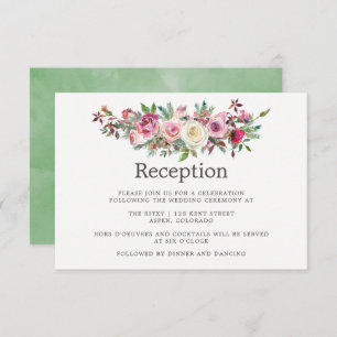 Invitation Mariage d'hiver Réception florale