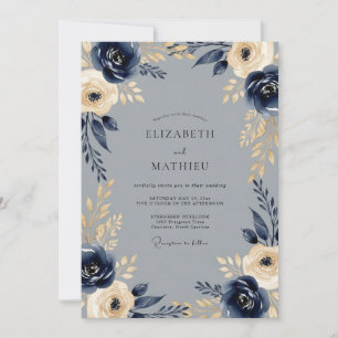 Invitation Mariage d'hiver régale de la marine
