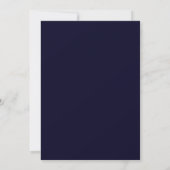 Invitation Mariage d'Hiver Resplendissant Bleu Saphir (Dos)