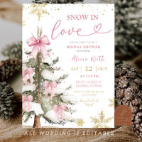 Mariage d'hiver rose sous la neige