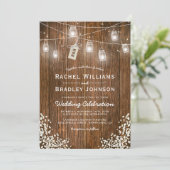 Invitation Mariage d'hiver rustique avec pot de bébé Respirat (Debout devant)